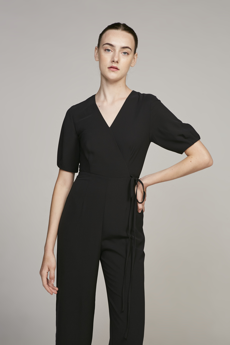 Pleat Sleeve Jumpsuit