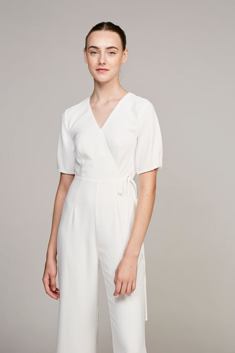 Pleat Sleeve Jumpsuit