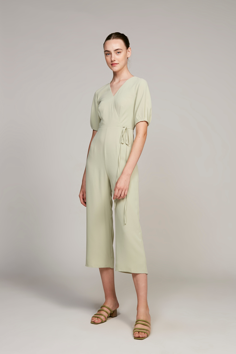 Pleat Sleeve Jumpsuit
