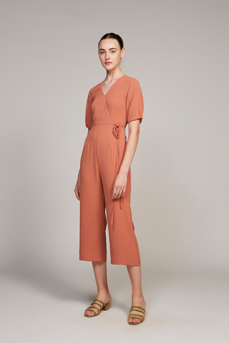 Pleat Sleeve Jumpsuit