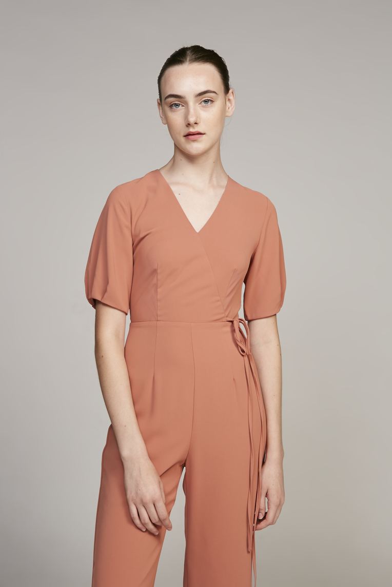 Pleat Sleeve Jumpsuit