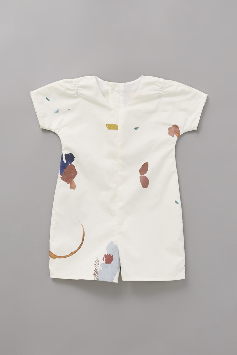 Fragments Gathered Shoulder Romper