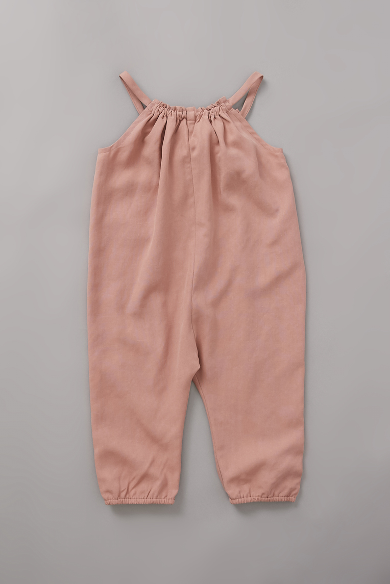Gathered Linen Jumpsuit