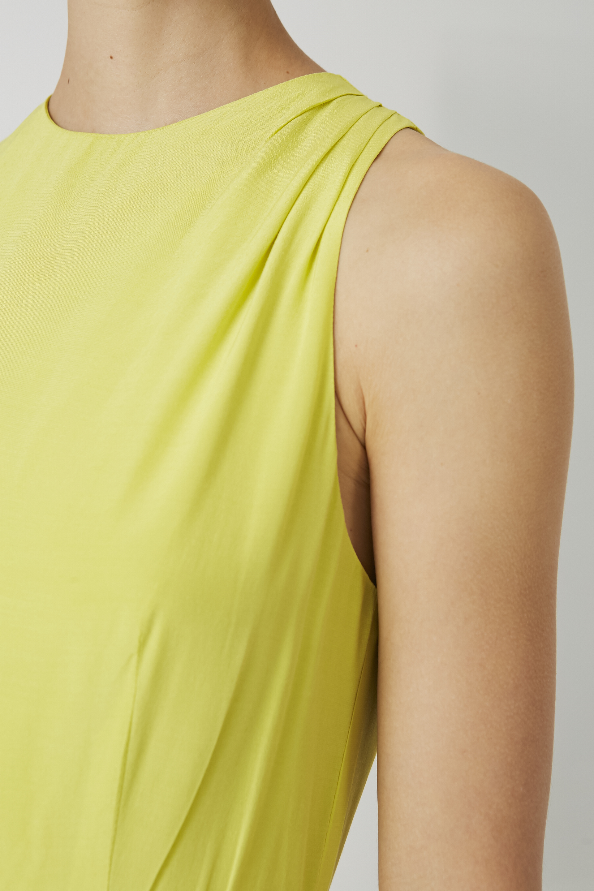 florentine one shoulder pleated mini