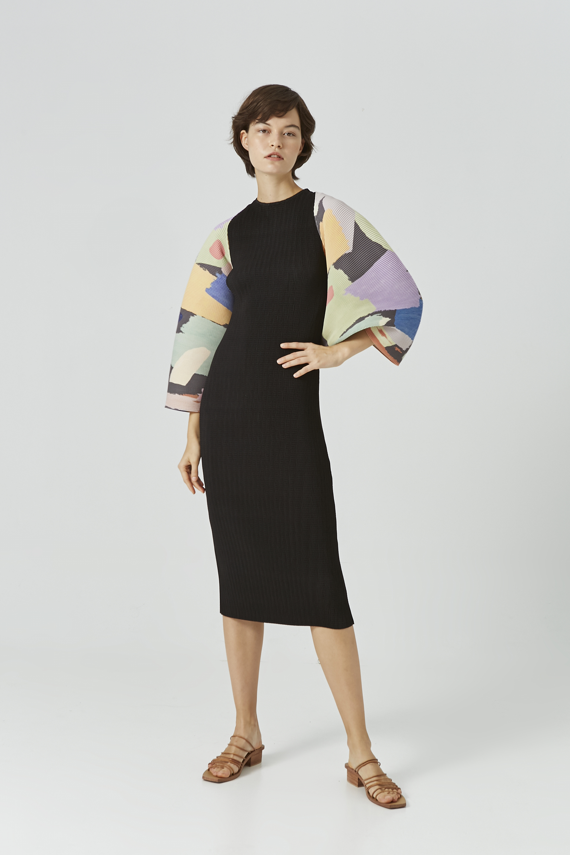 fern embroidered dress