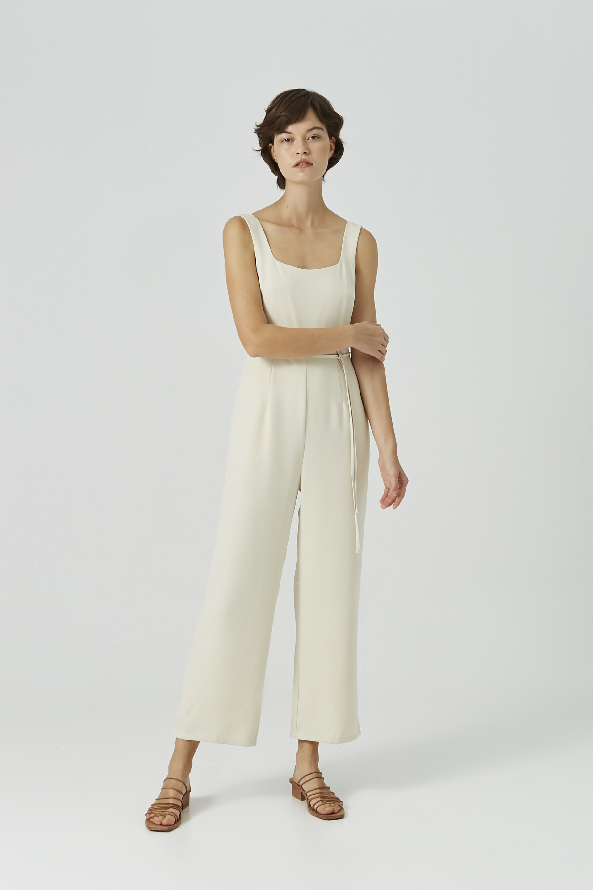square neck jumpsuit