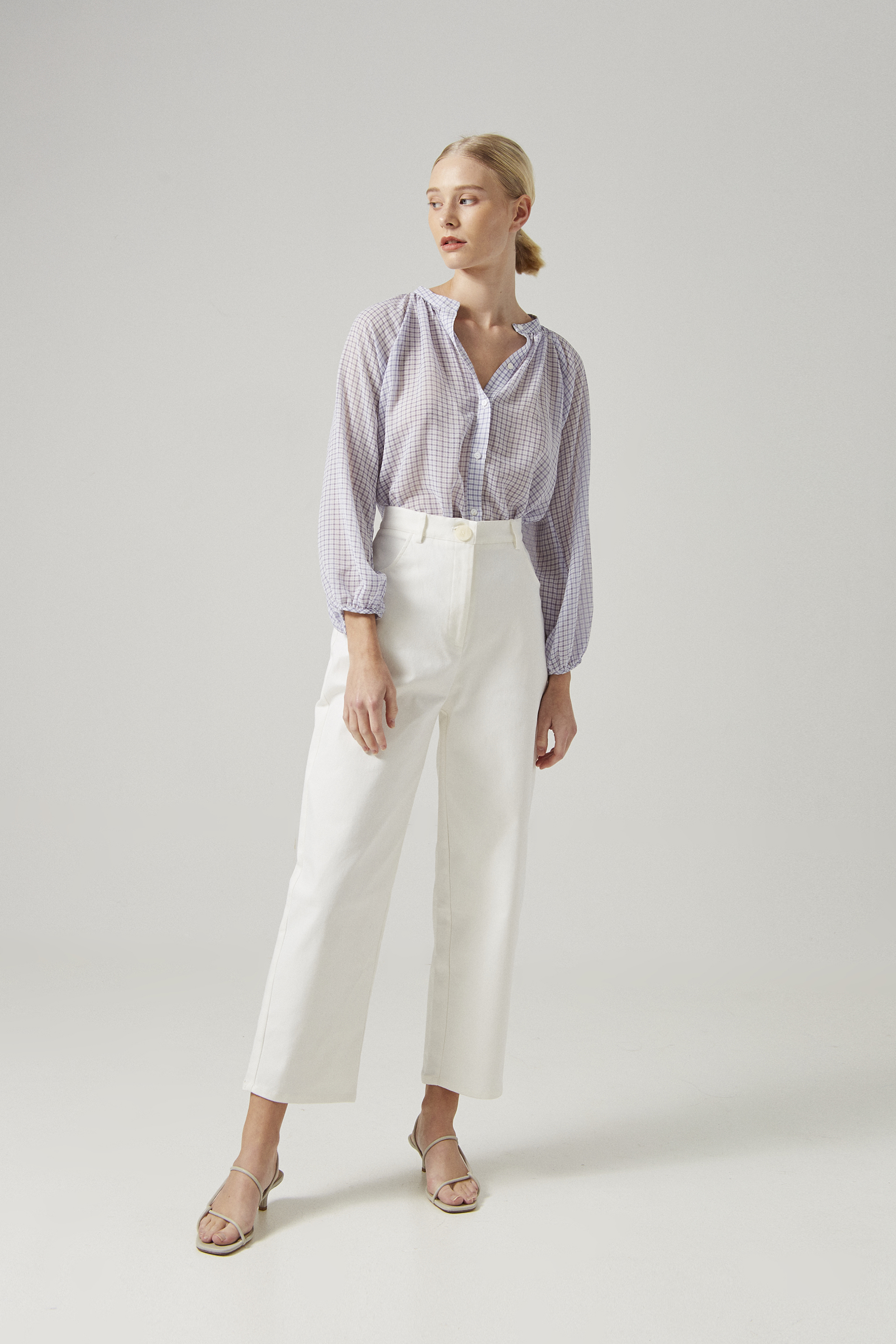 Cotton Stretch Full-Length Pants
