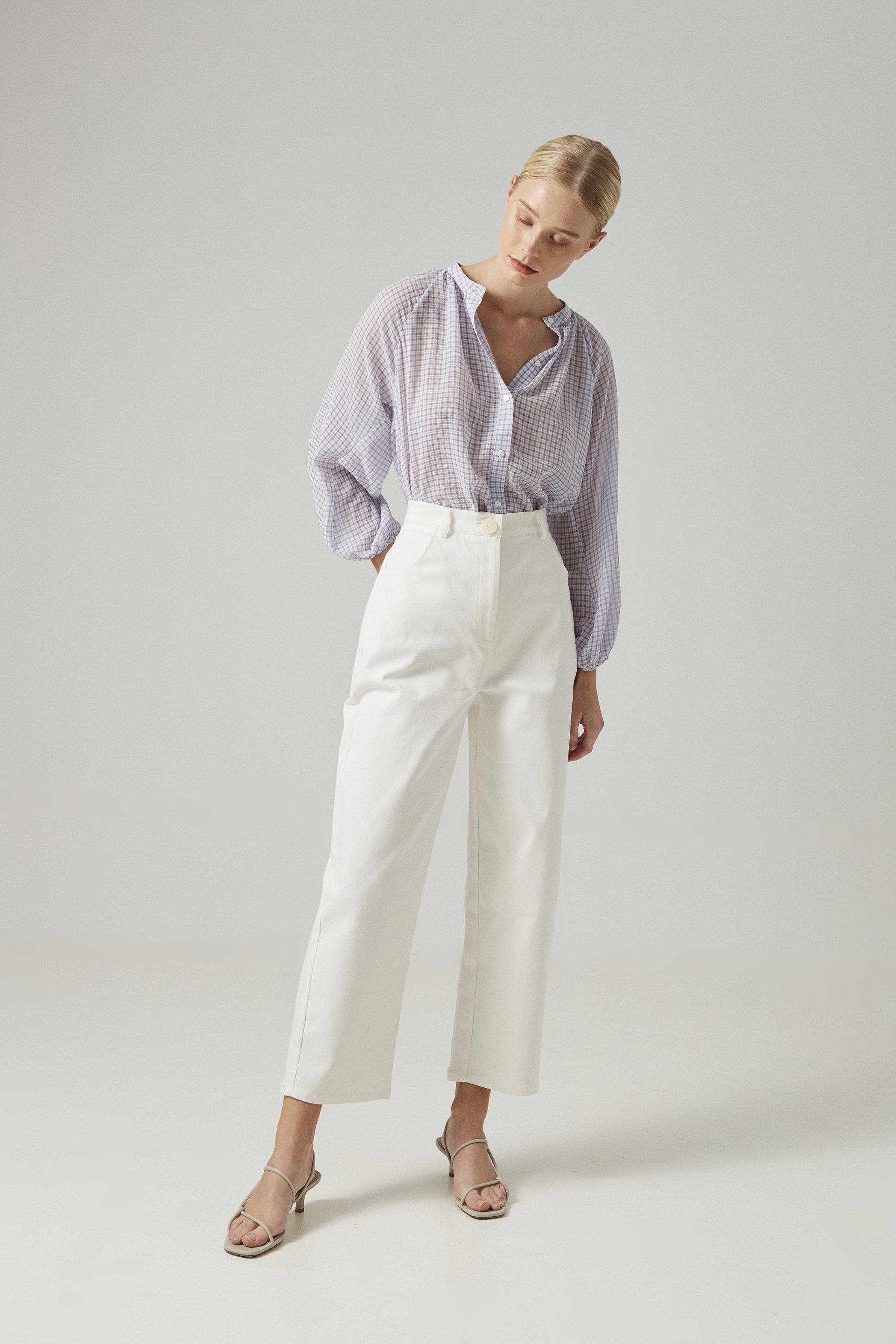 Cotton Stretch Full-Length Pants
