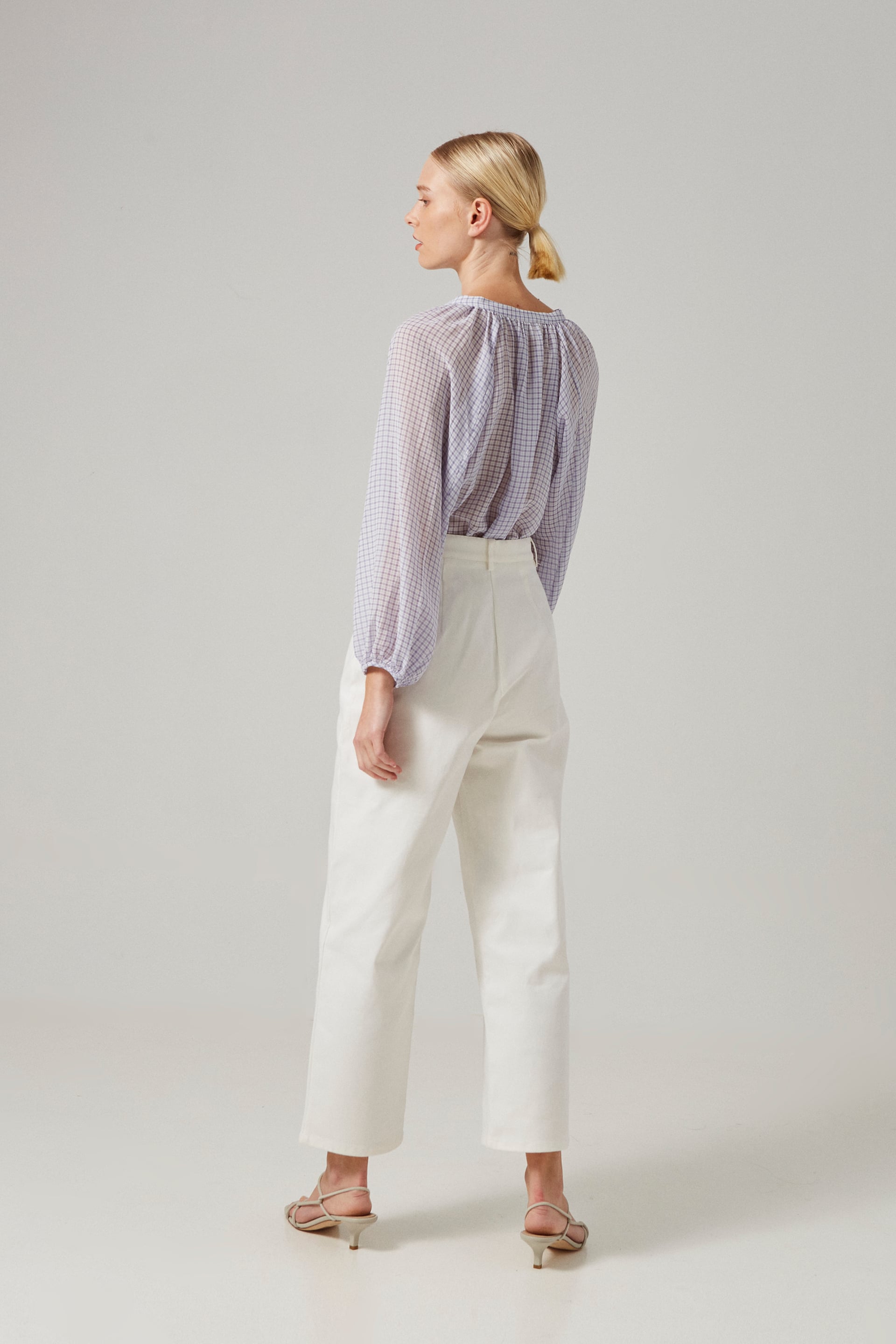 Cotton Stretch Full-Length Pants