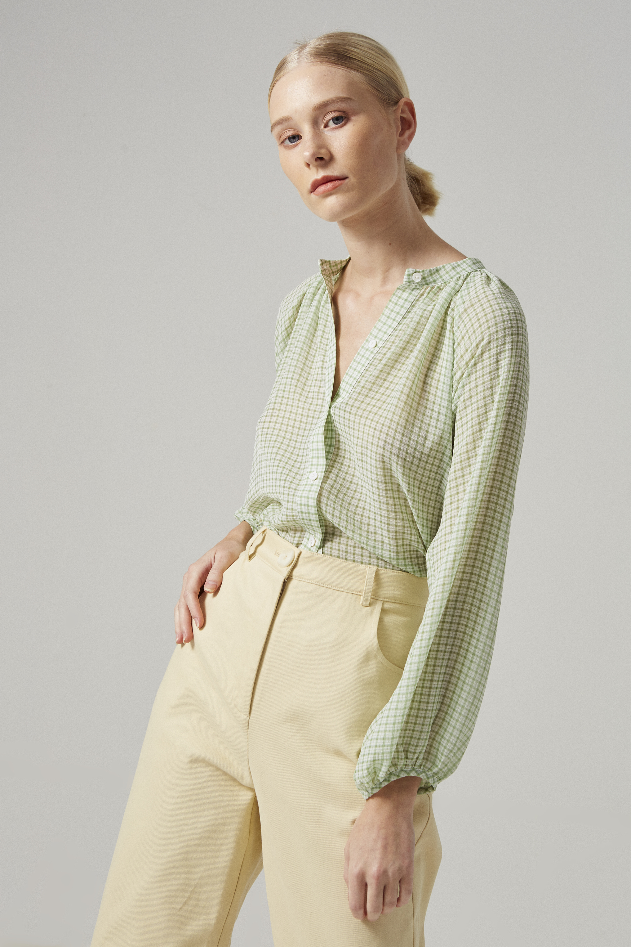 Cotton Stretch Full-Length Pants