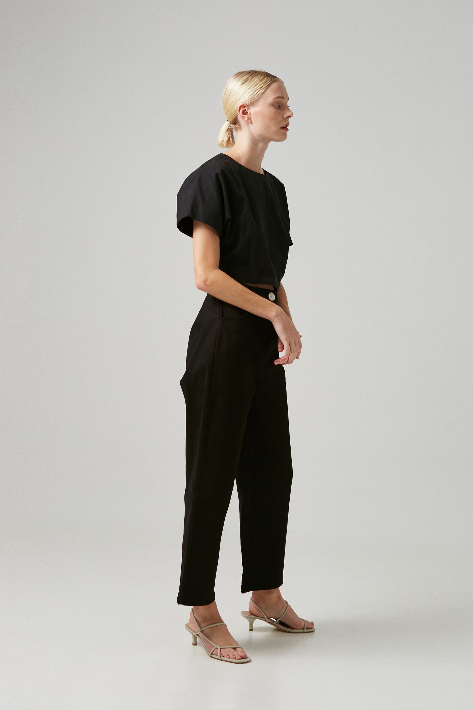 Cotton Stretch Full-Length Pants