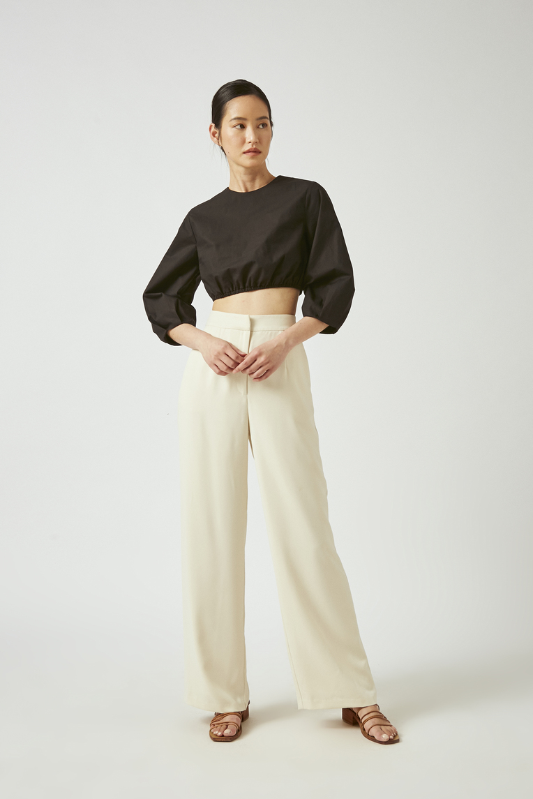 Cotton Cropped Blouse