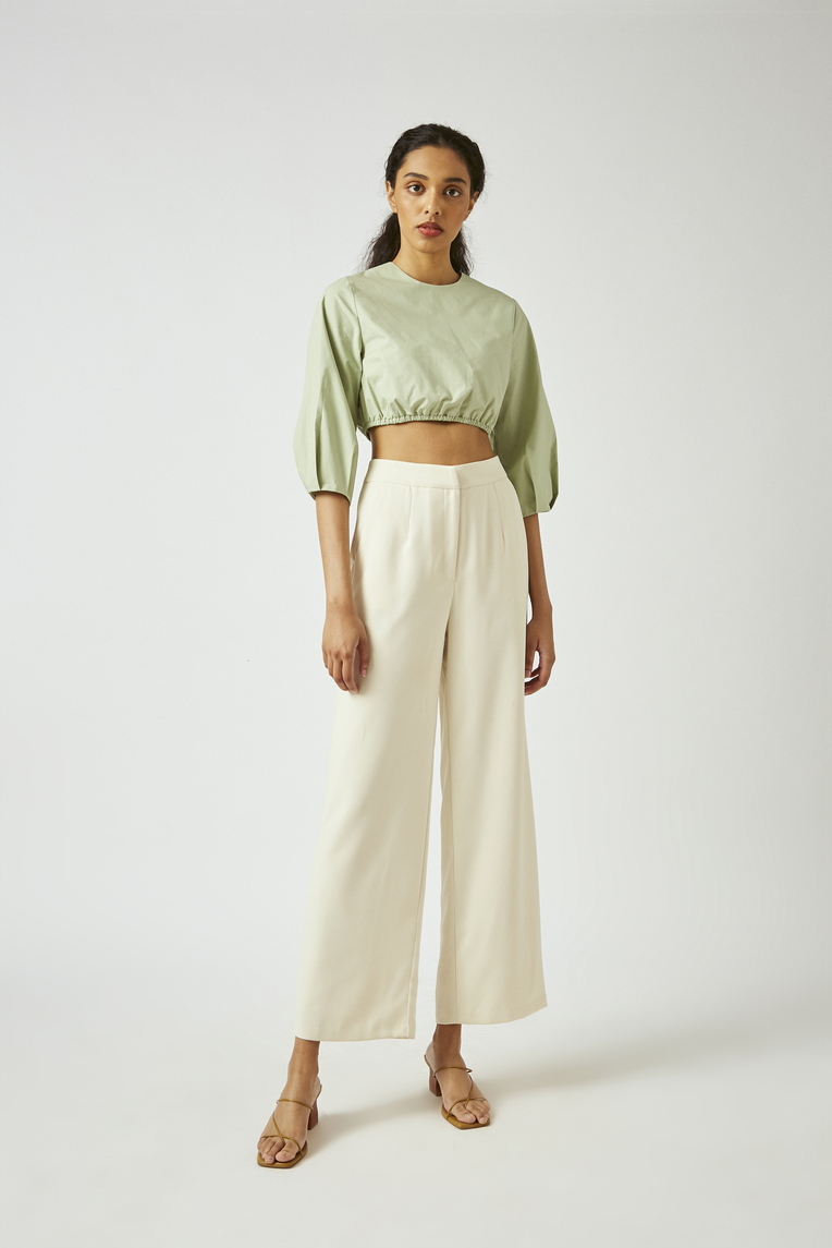 Cotton Cropped Blouse