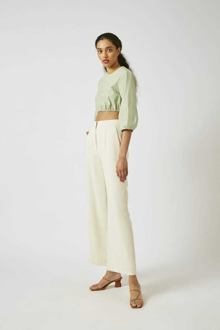 Cotton Cropped Blouse