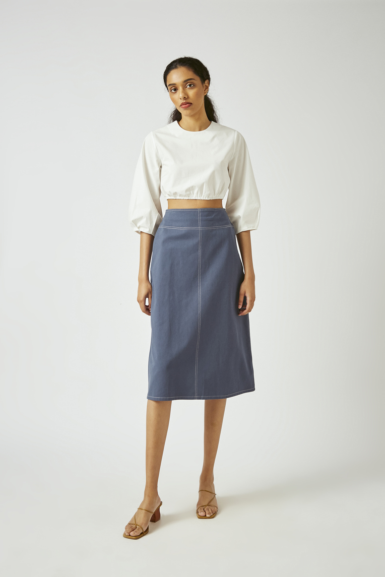 Cotton Cropped Blouse