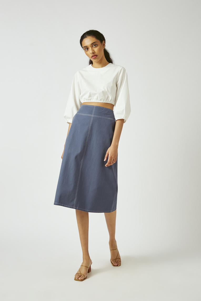 Cotton Cropped Blouse