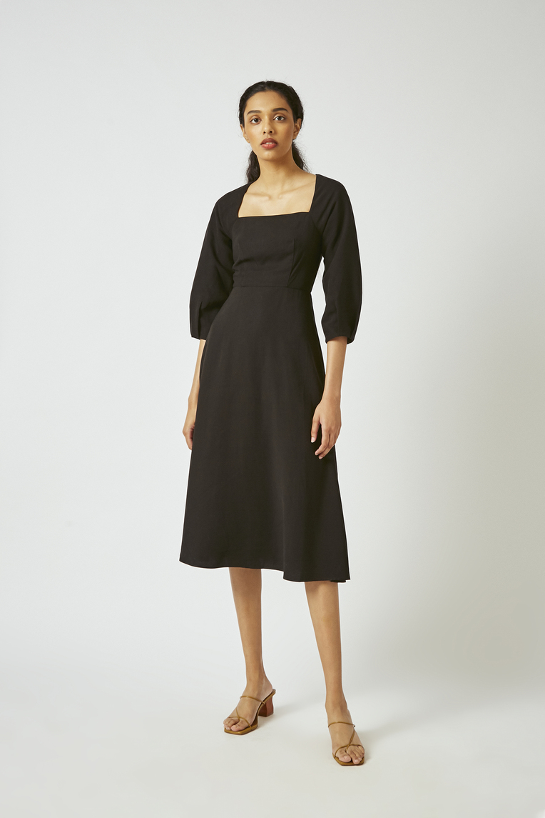 Aileen Tie-strap Midi Dress | atelier-yuwa.ciao.jp