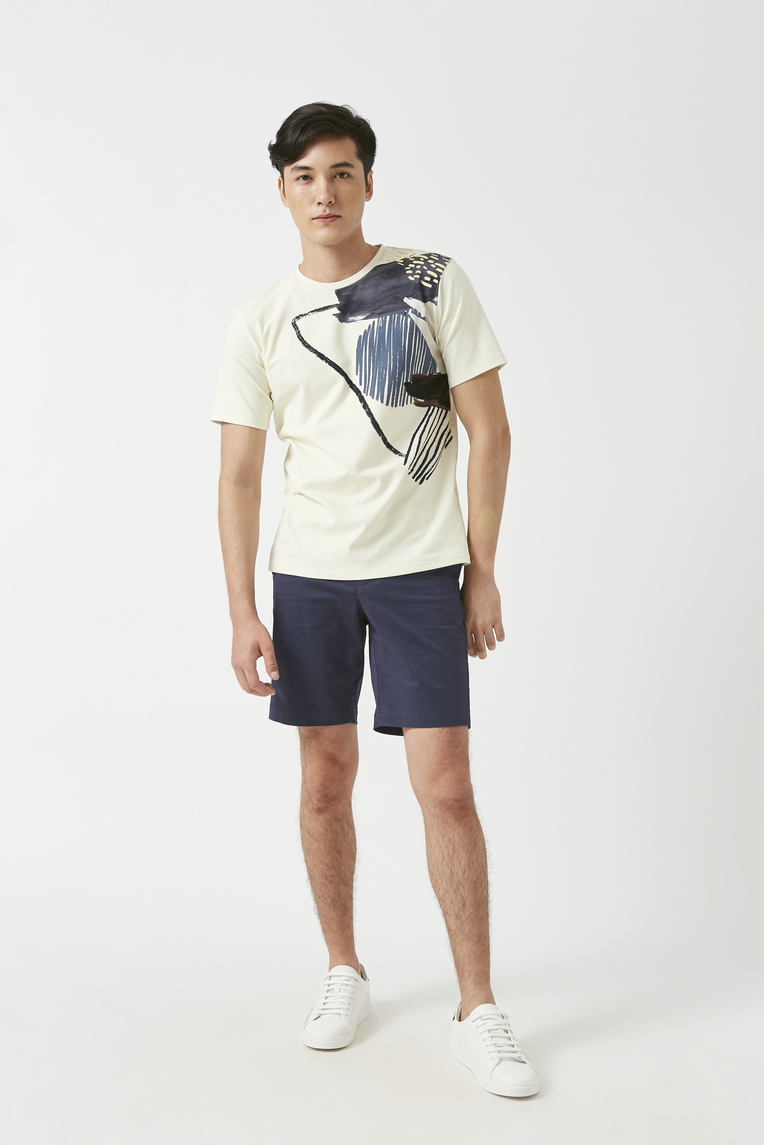 Slim Fit Cotton Bermuda Shorts