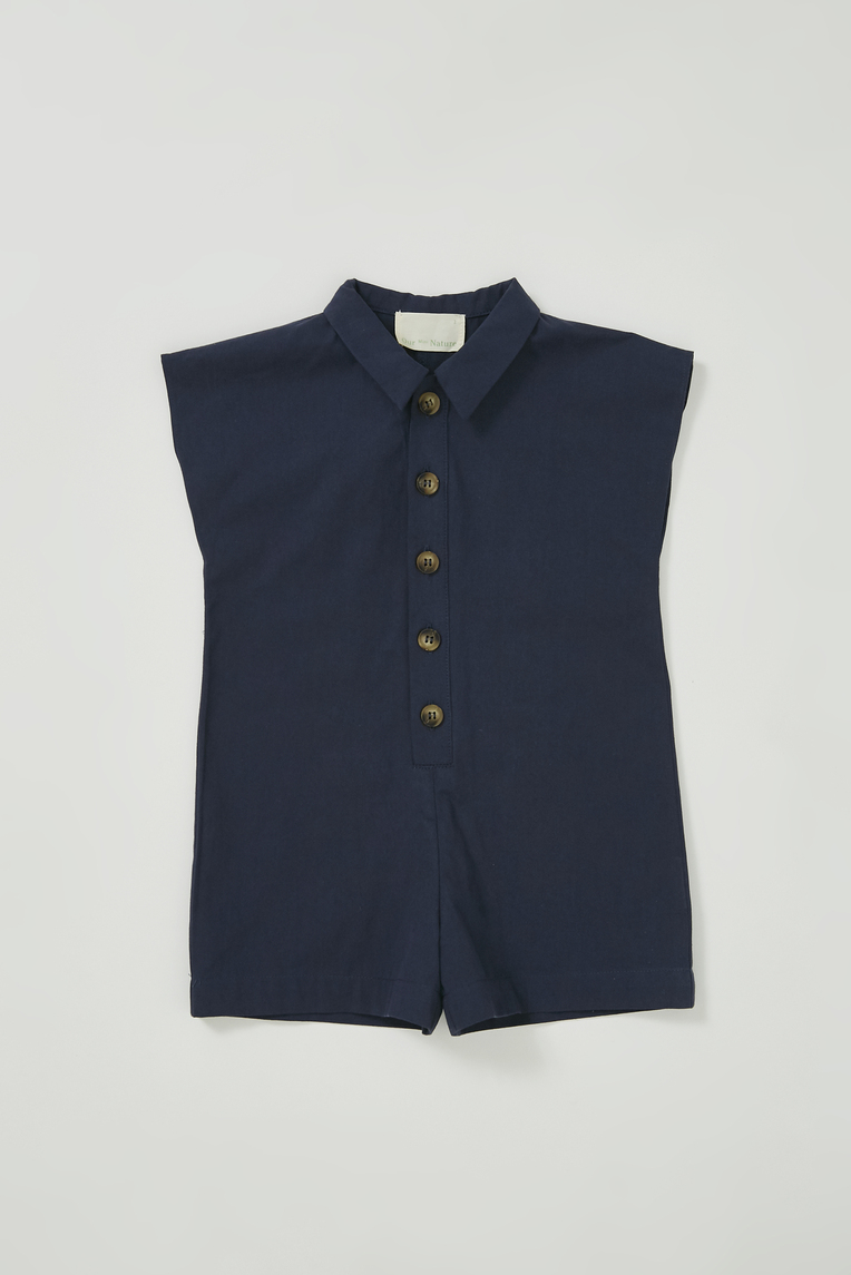Button Down Cotton Romper