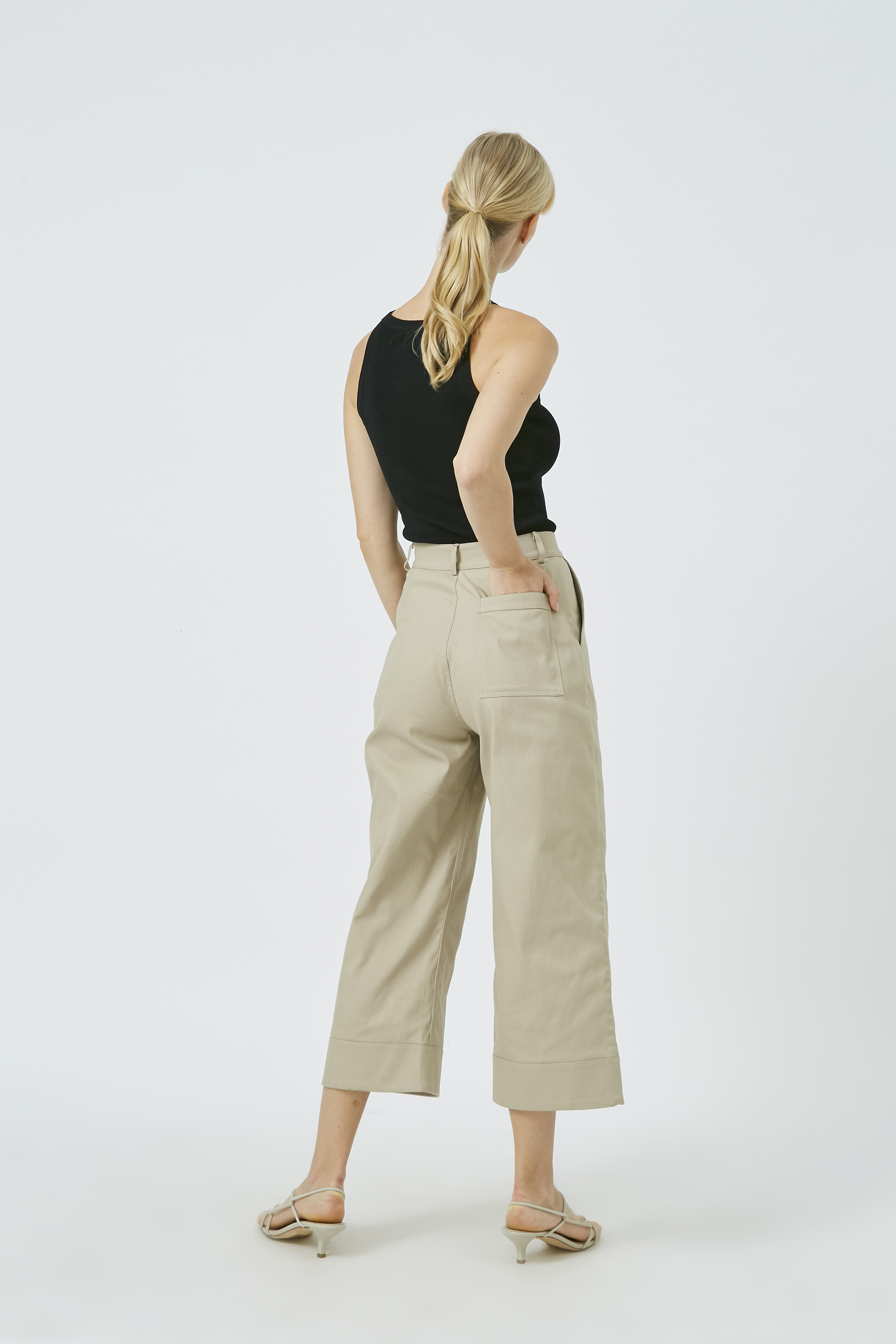 Broad Hem Cotton Culottes