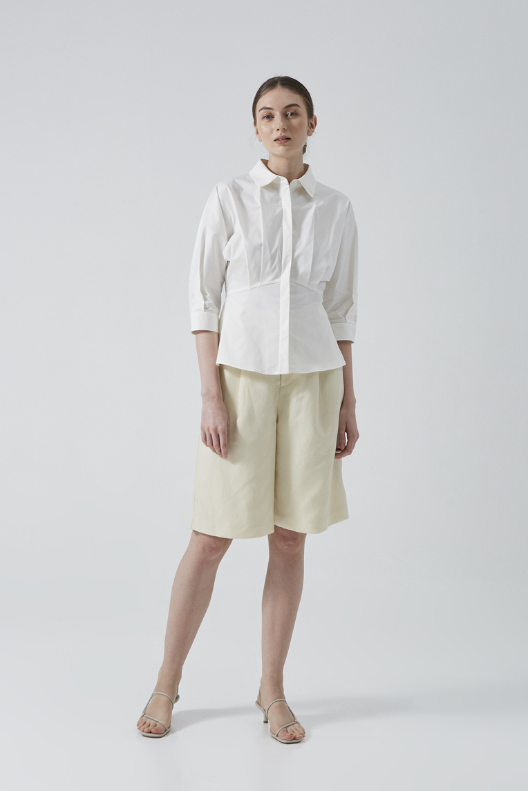 Cotton Pleated Shirt