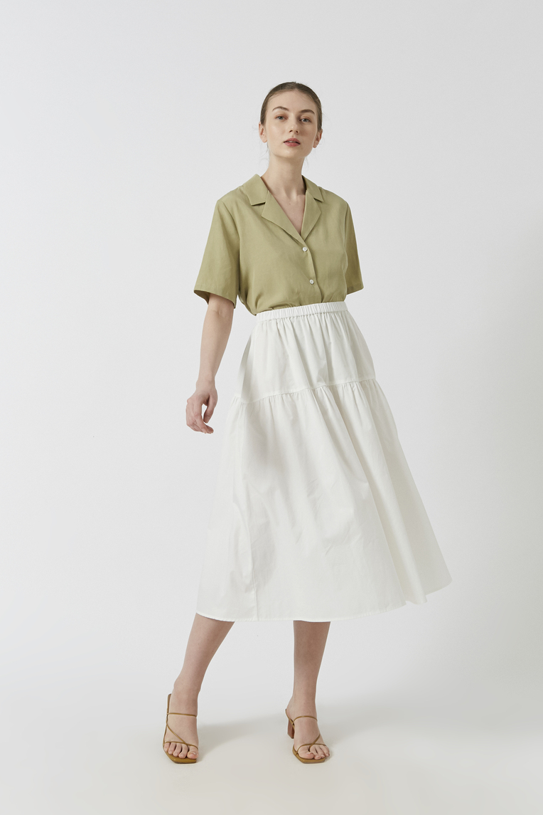 Viscose Button-down Relaxed Shirt