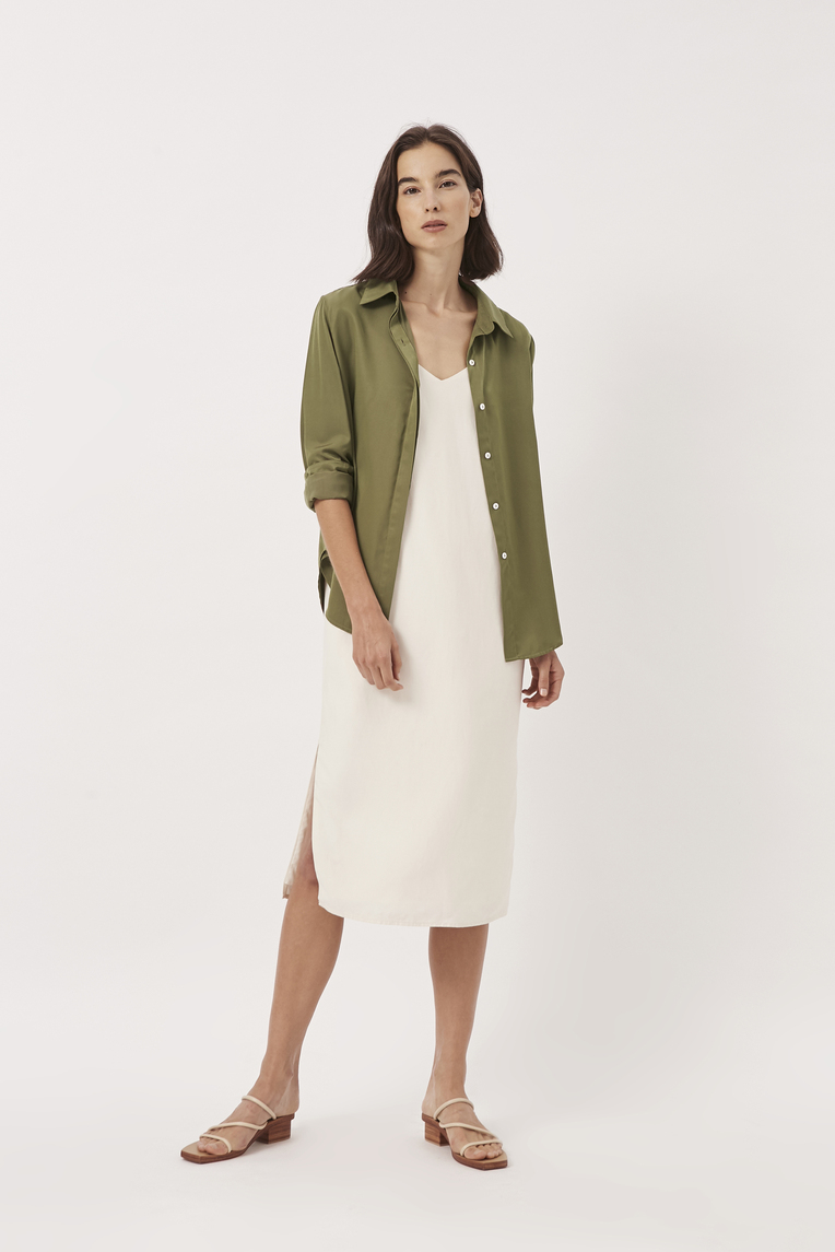 Button-Down Rayon Shirt 