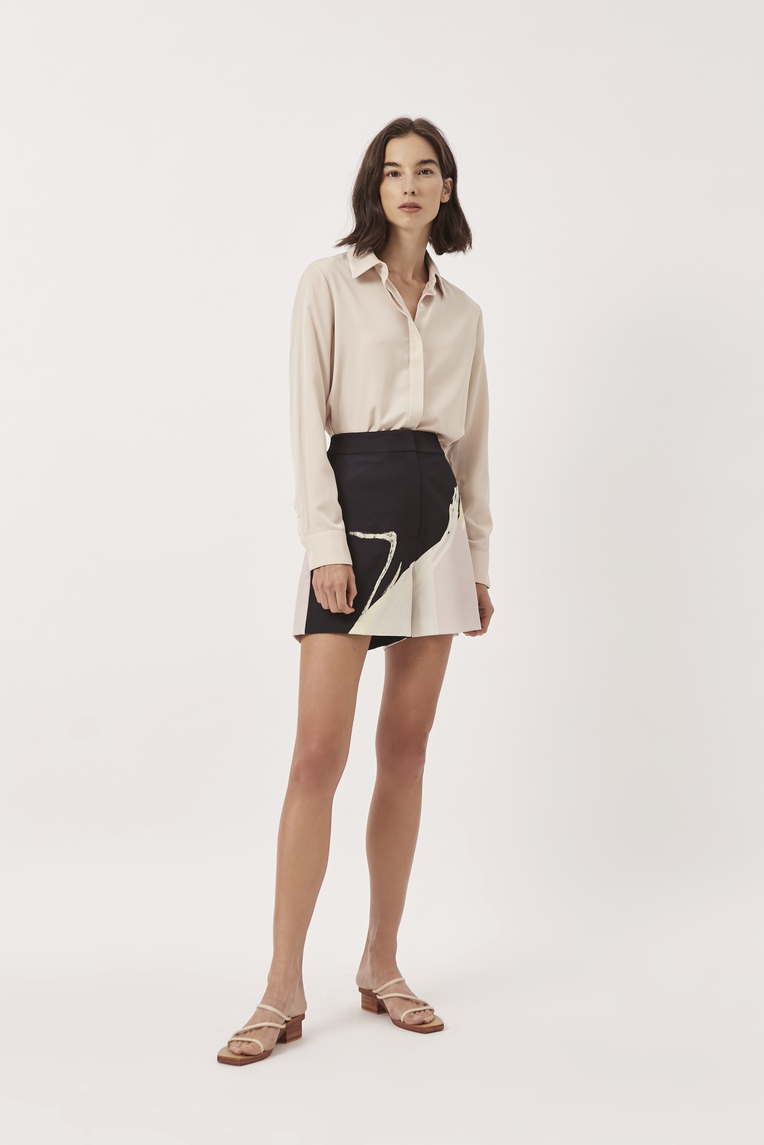 Button-Down Rayon Shirt 