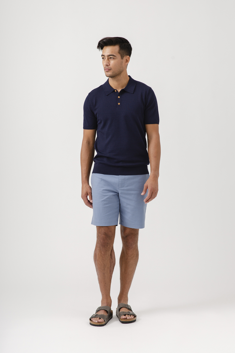 Button-Front Knitted Shirt