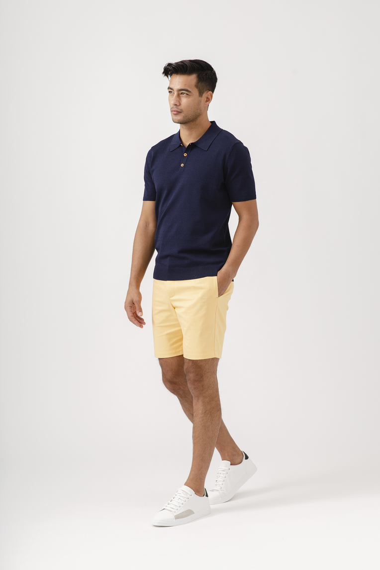 Relaxed Fit Linen Bermuda Shorts