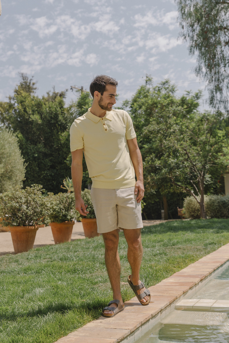 Button-Front Knitted Shirt