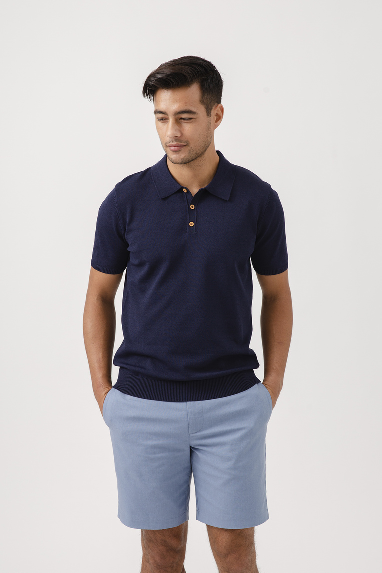 Relaxed Fit Linen Bermuda Shorts