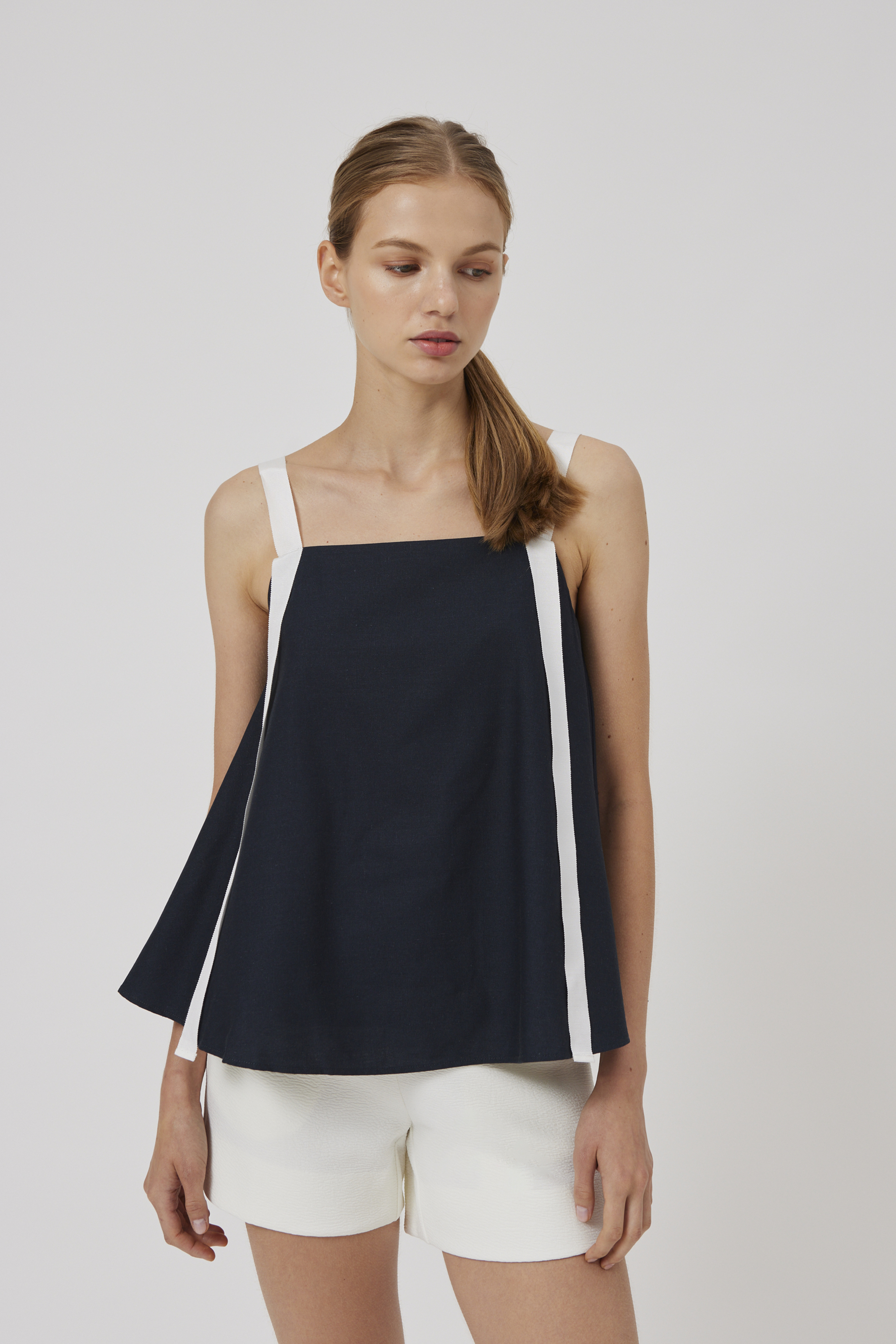 Ribbon Linen Top