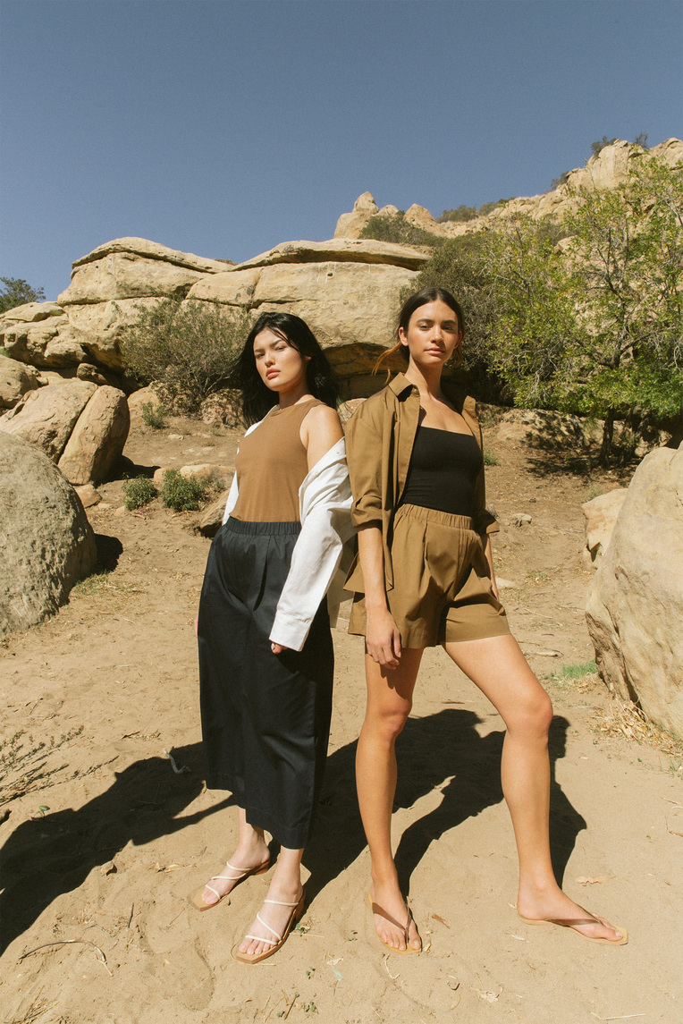 Organic Cotton Pleat Culottes