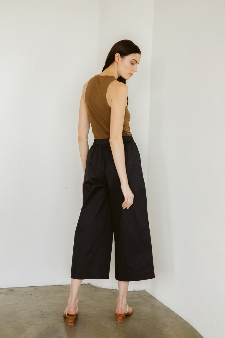 Organic Cotton Pleat Culottes