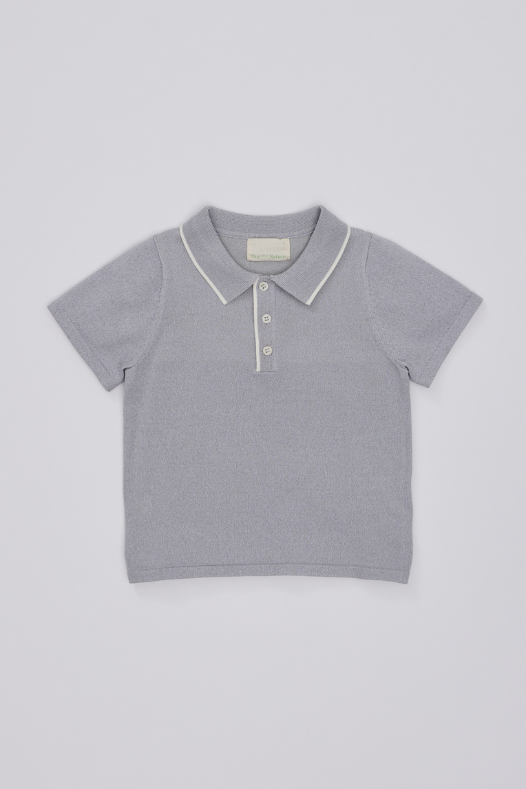 Contrast Collared Knit Top