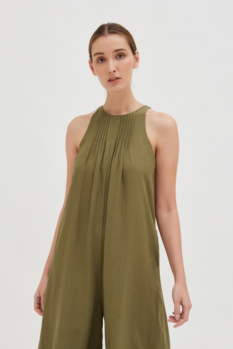 Viscose Pleated Jumpsuit