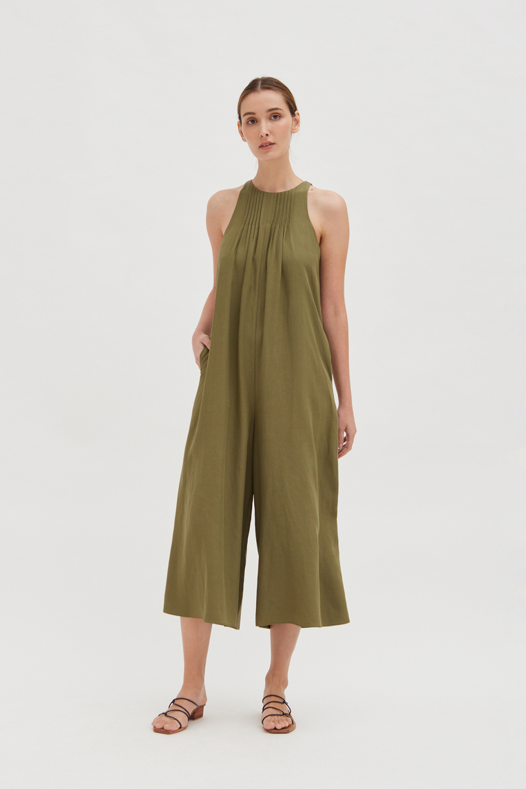 Viscose Pleated Jumpsuit