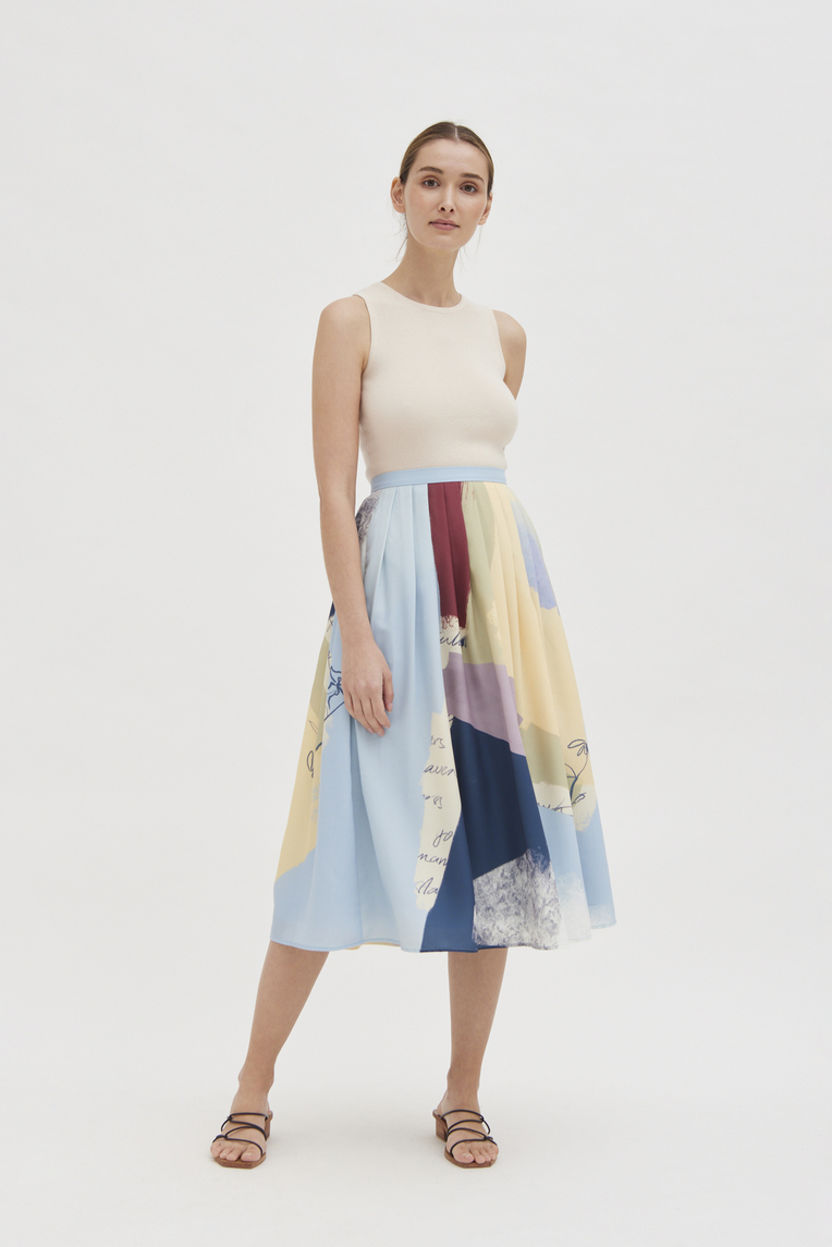 Round-Neck Knit Crop Top