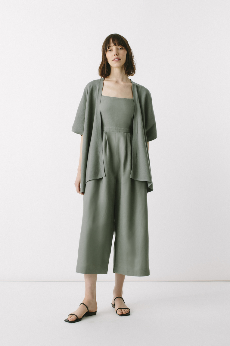 Linen Pleated Jumpsuit