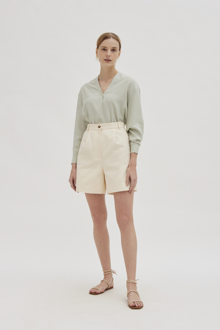 Relaxed V-Neck Blouse