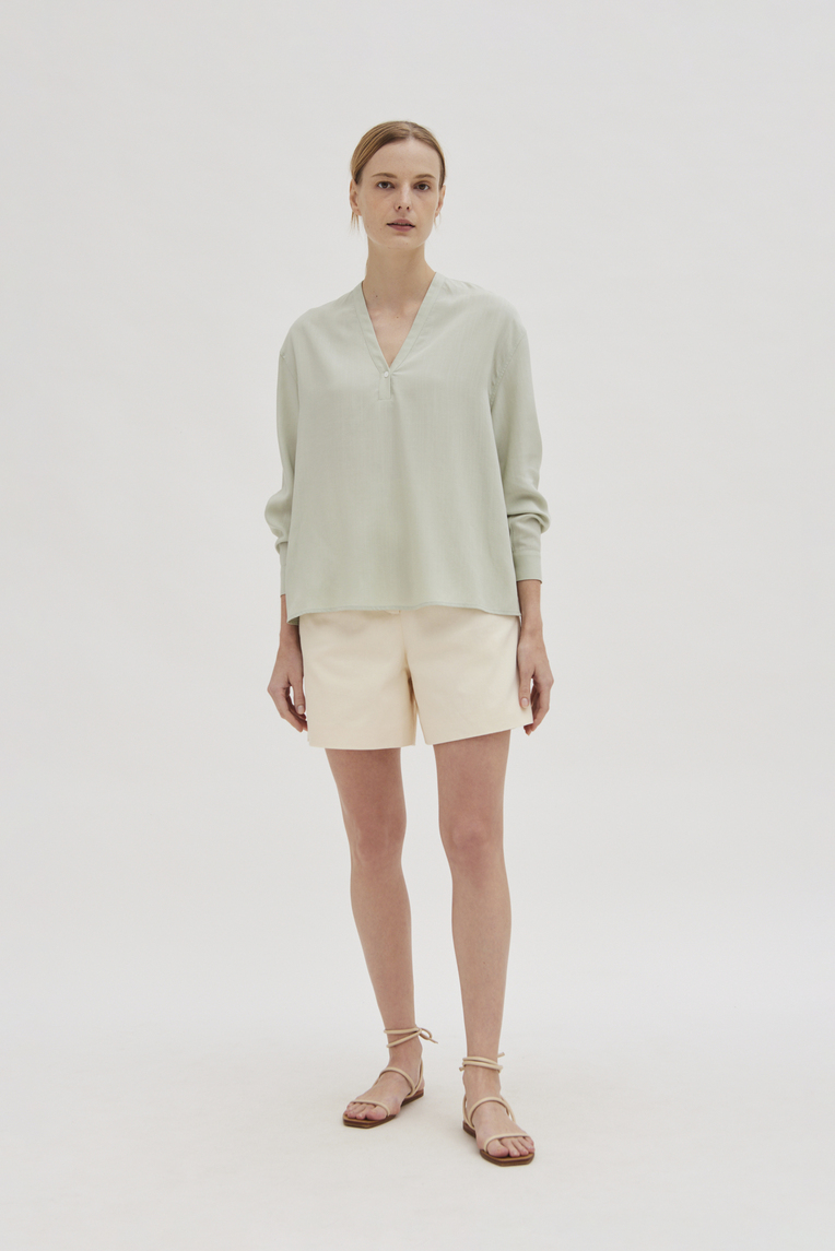 Relaxed V-Neck Blouse