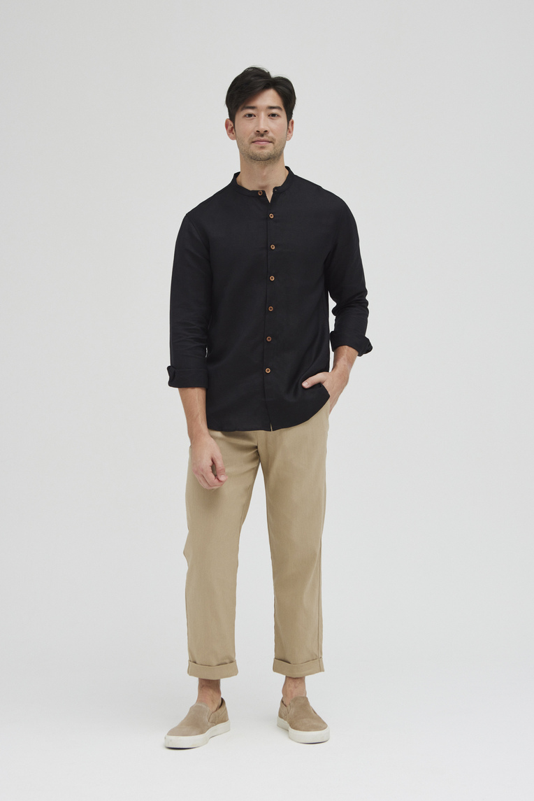 Relaxed Fit Linen Pants