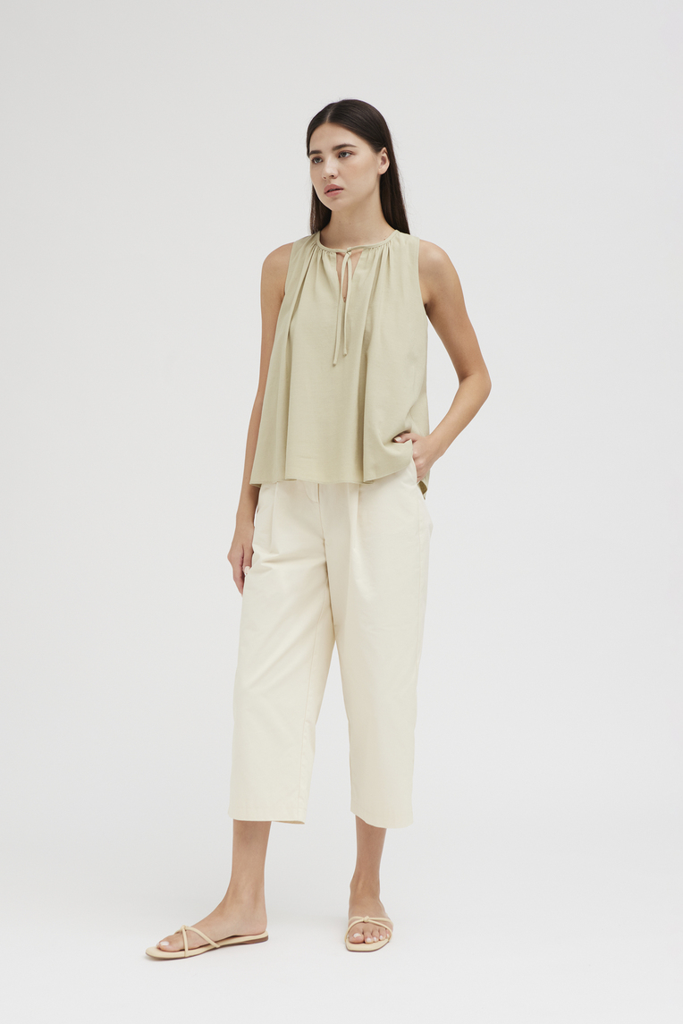 Rayon Gathered Tent Top