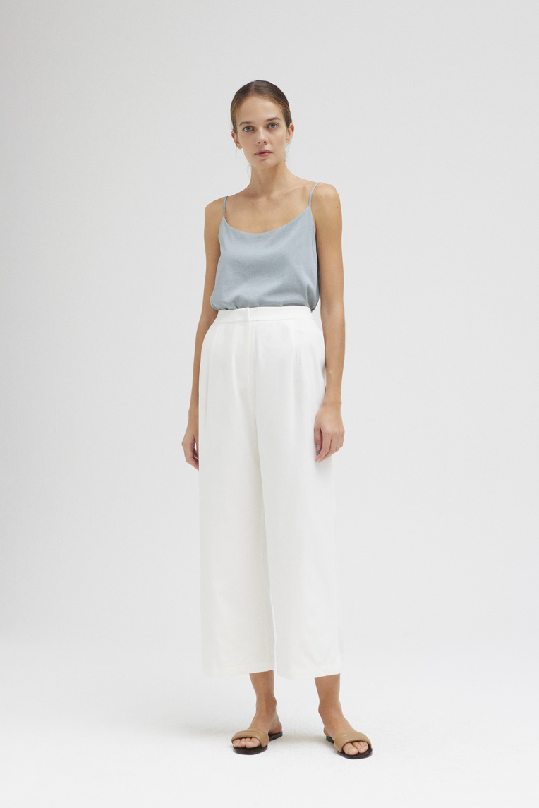 Rayon Gathered-Back Slip Cami 
