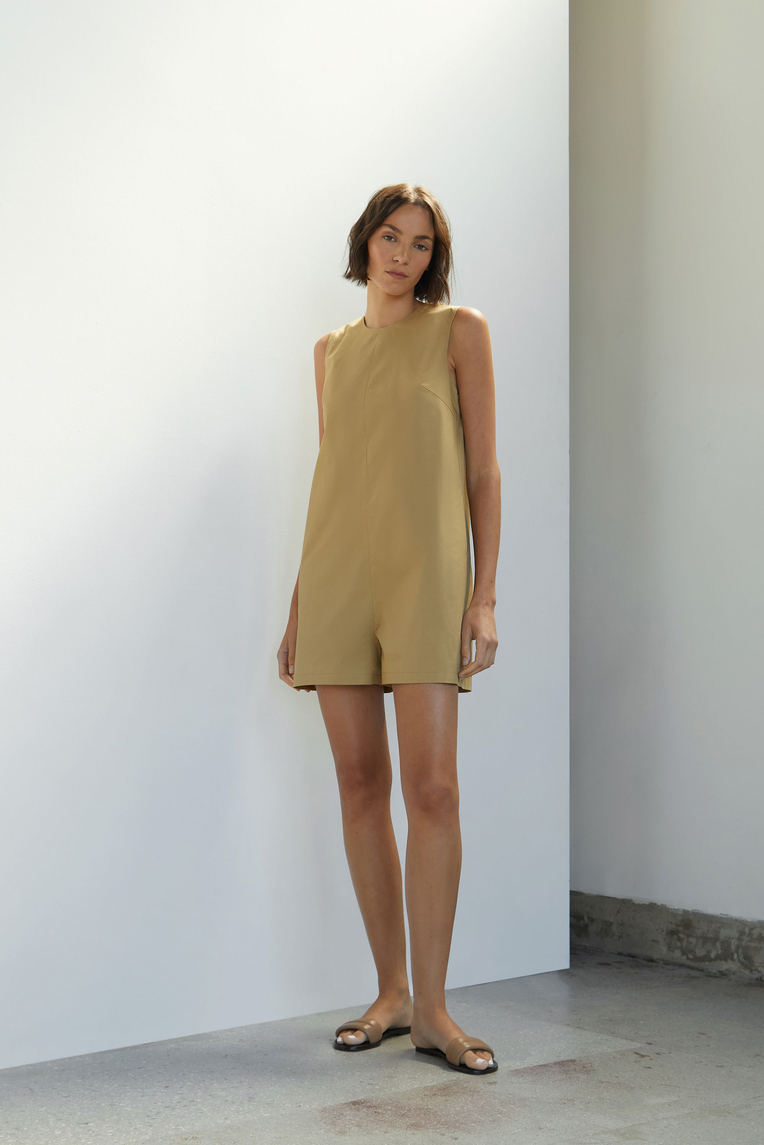 Organic Cotton Gathered Romper