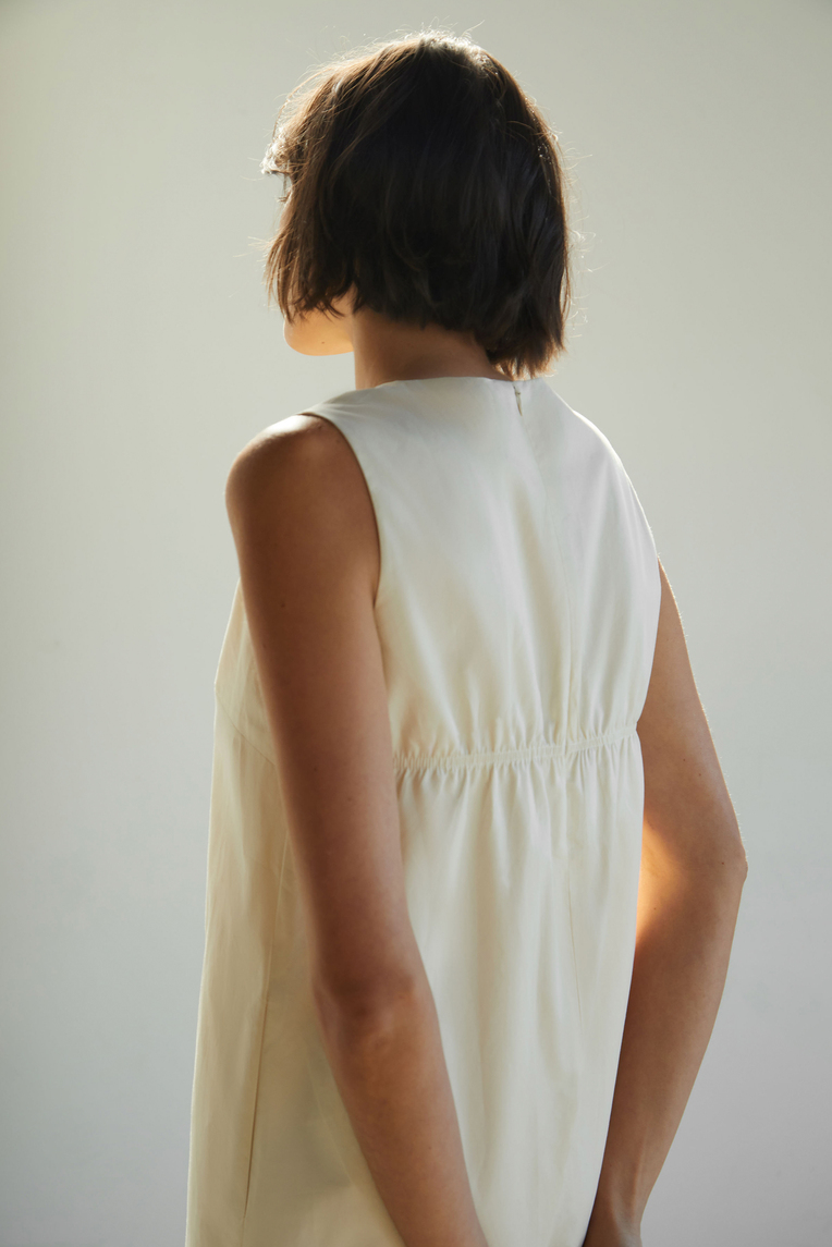 Organic Cotton Gathered Romper