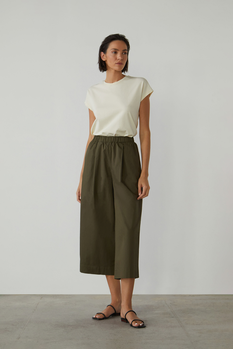 Organic Cotton Pleat Culottes