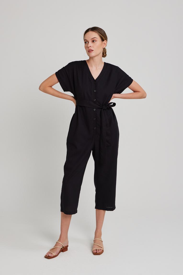 Viscose V-Neck Jumpsuit