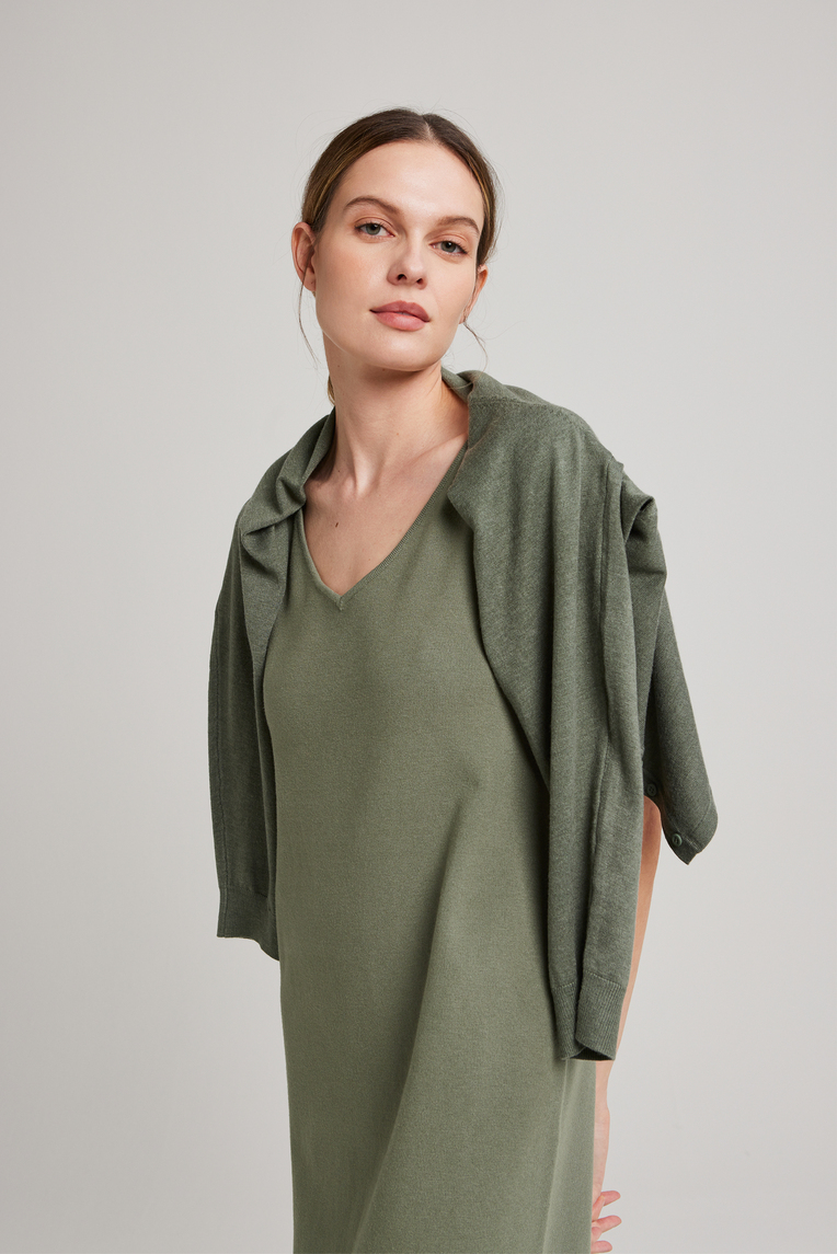 Relaxed Button Knit Cardigan